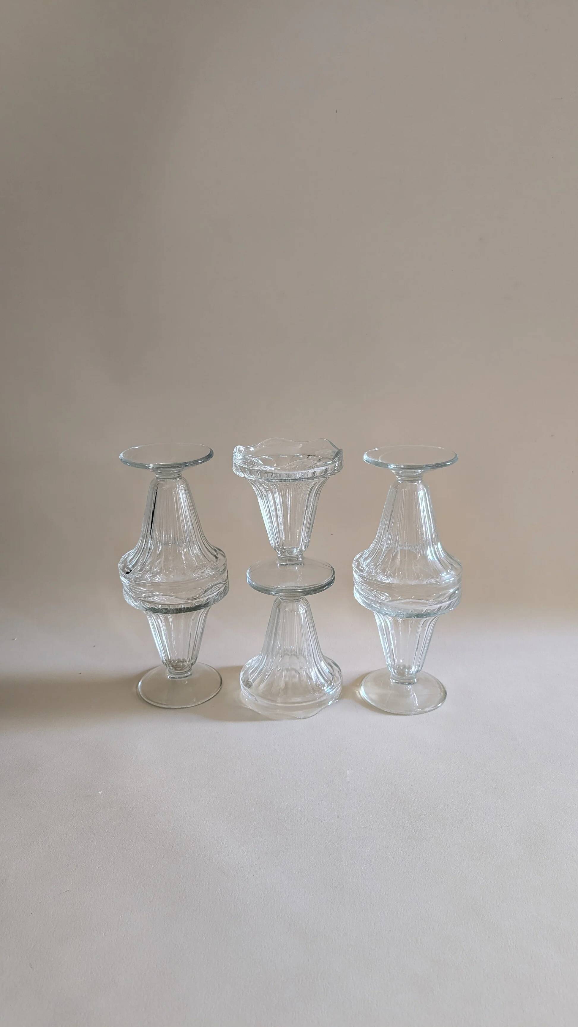 Ensemble de 6 coupes à glaces en verre