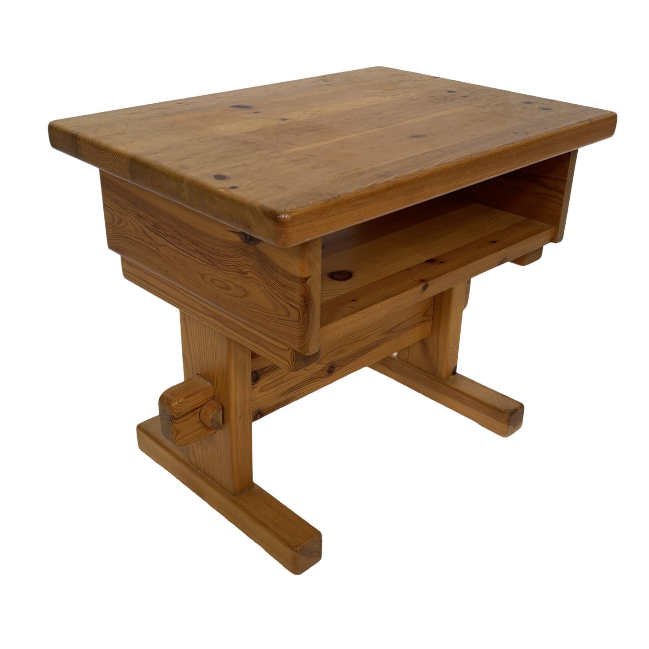 Vintage bedside table side table pinewood 70's design