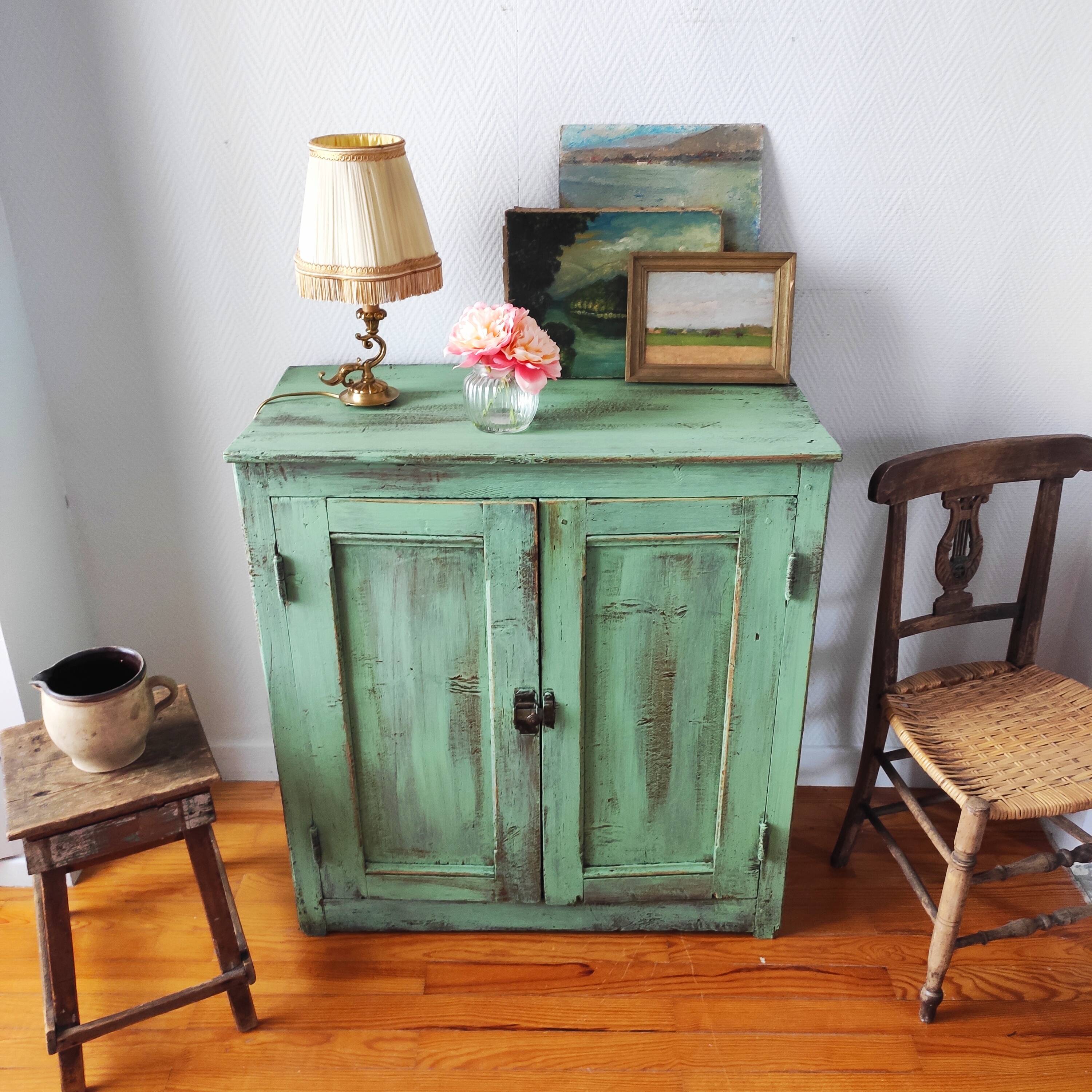 Old Parisian style sideboard with aged patina