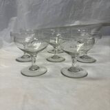 Set of 8 vintage champagne glasses