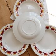 4 vintage deep plates L'Amandinoise Carnac