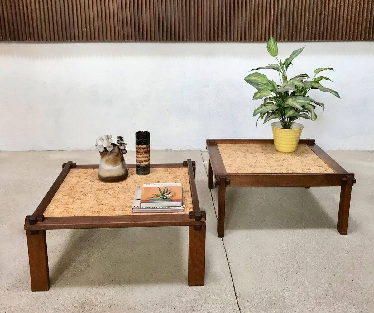 Brutalist Farmer Side Tables  by Gerd Lange for Bofinger, Germany 1960s