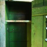Vestiaire en bois vert