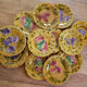 lot of 12 fruit barbotine dessert plates Sarreguemines