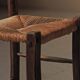 Peasant chair in wood and straw, Folk Art, around 1900