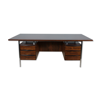 Mid-century rosewood & chrome desk, 1970s