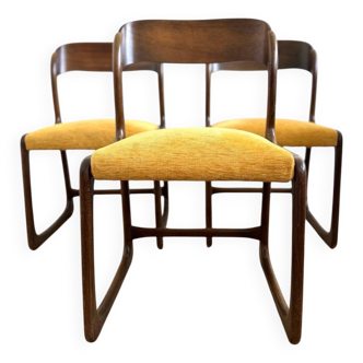 Lot de 3 chaises Baumann traîneau