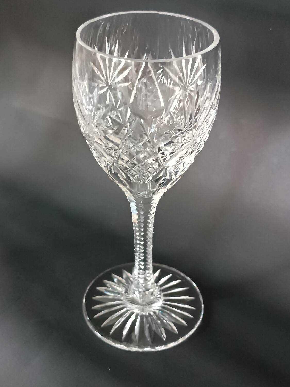 Eight Saint Louis cut crystal stemmed glasses