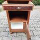 Bedside table chene and pink marble