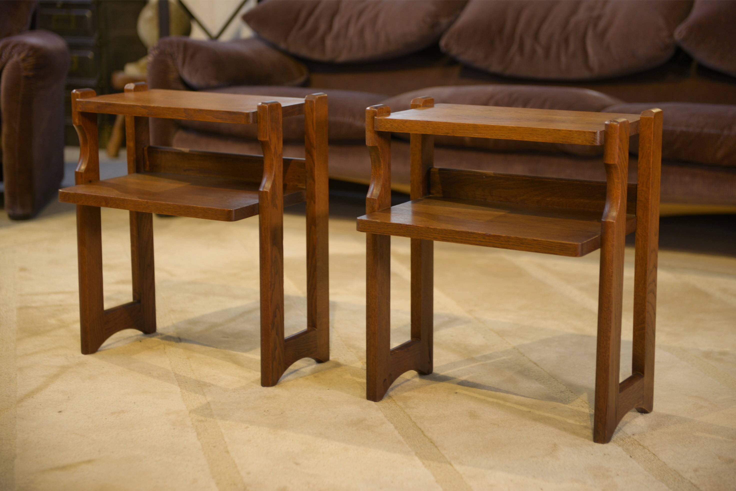 Pair of bedside tables by Guillerme and Chambron for "Votre Maison" 1960s