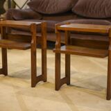 Pair of bedside tables by Guillerme and Chambron for "Votre Maison" 1960s