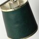 Brass floor lamp with green leather