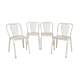 Set of four vintage industrial metal bistro chairs by Rene malaval