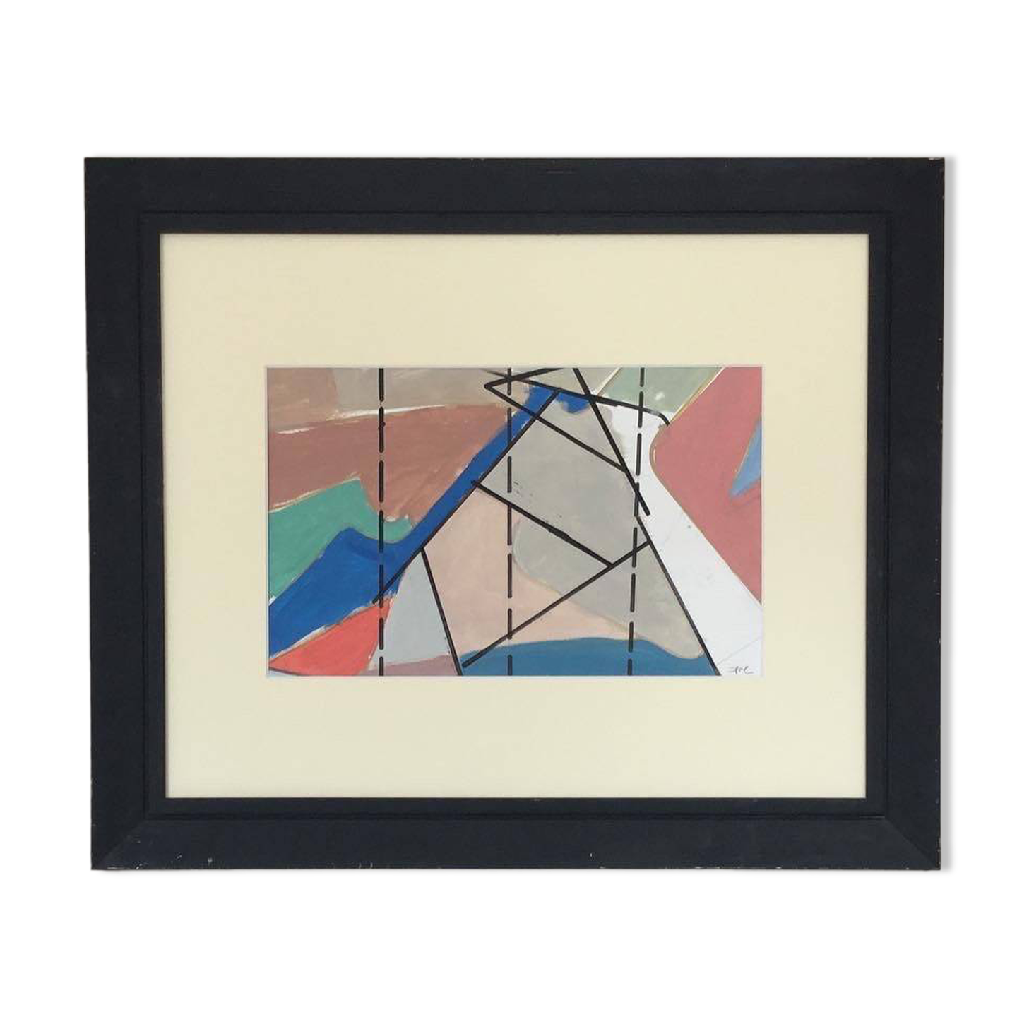 Composition around 1990. Gouache and ink by JM CACERES.