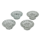 Set of 4 Cut Crystal Candle Holders Bolsius France 70s