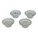 Set of 4 Cut Crystal Candle Holders Bolsius France 70s
