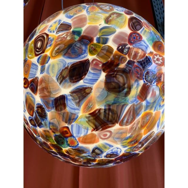 Murrine multicolors sphere in murano style glass