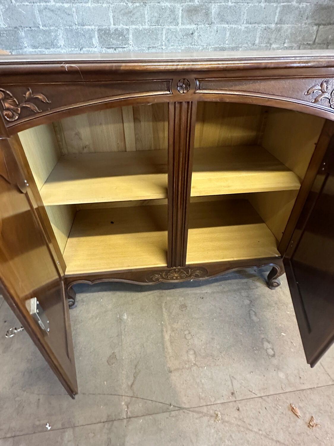 Large dining room buffet in marquetry – Louis XV style – 20th century