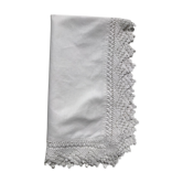 Nappe métis  bord crocheté main 84cm x 91cm
