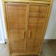 Vintage Library - 2 drawers - Woven rattan cupboard - 1980s - natural