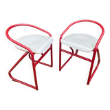 Pair of Samo 80's high stool lab chairs