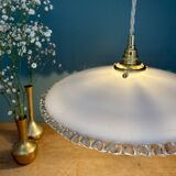 XXL vintage opaline lampshade pendant light