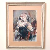 Large oil painting on canvas - Alberto Alberti (1894-1974) 1959 - female figure