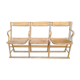 Bench cinema or theatre chairs in iron and solid wood - circa 1930