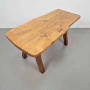 Vintage Brutalist Oak Tree Trunk Side Table, Spain, 1960s
