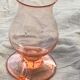 Vintage transparent pink glass photophore