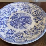 6 flat blue plates in iron earth CP