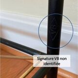 Coffee table 50s metal and glass