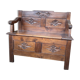 Antique carved wooden storage bench