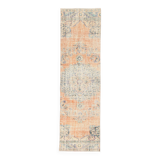 3x9 Pale Orange & Blue Vintage Runner Rug, 80x283Cm SK 6027