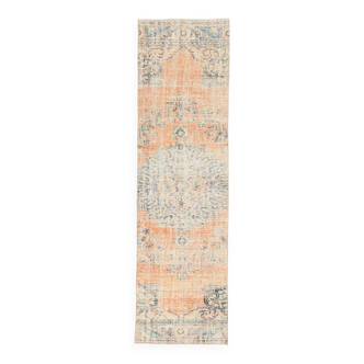 Tapis de couloir vintage orange pâle et bleu 3x9, 80x283 cm SK 6027