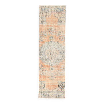 Tapis de couloir vintage orange pâle et bleu 3x9, 80x283 cm SK 6027