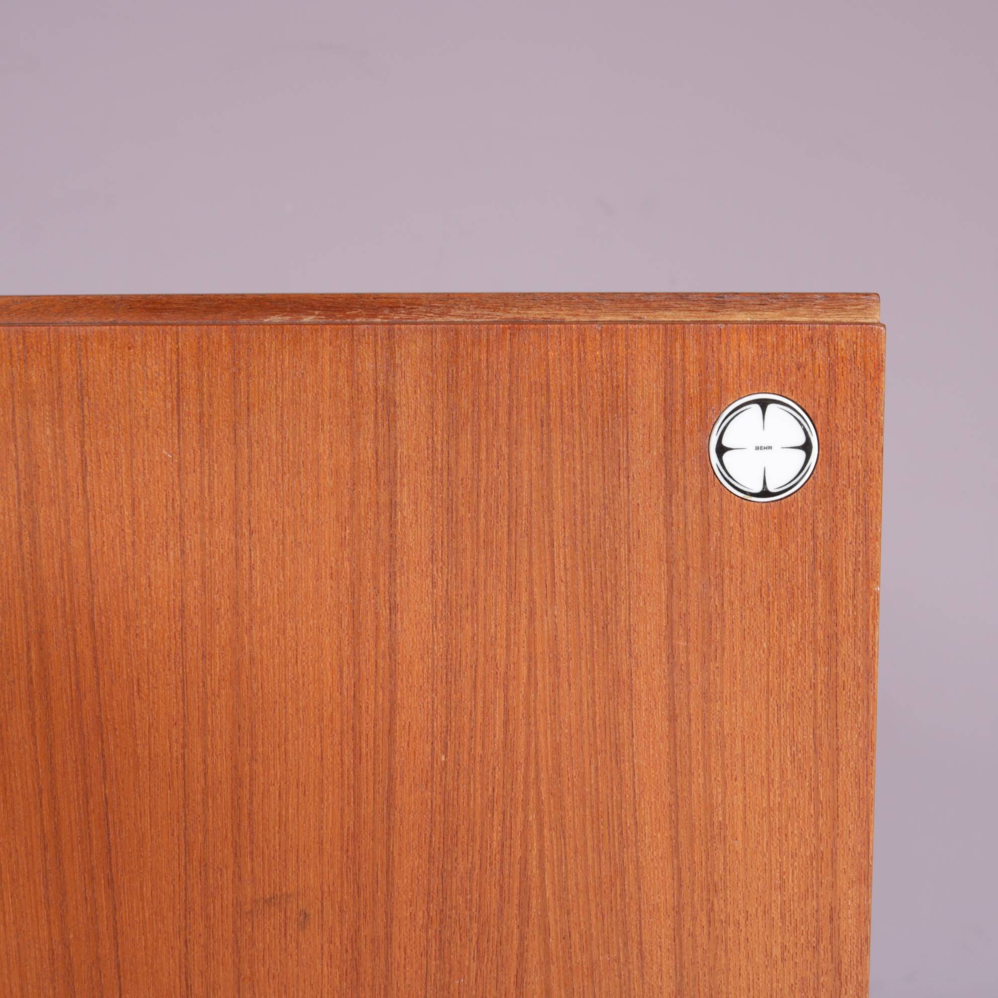 1950s Teak sideboard on black metal base model: B20 by Dieter Wäckerling f