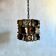 Brutalist Pendant Lamp by Felipe Delfinger in Metal and Colored Glass, 1970