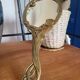 Old bronze mirror by hand, art deco woman's nude