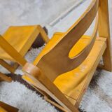 Set of 6 vintage sleigh chairs