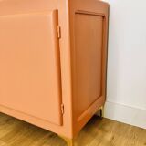 Terracotta painted wooden sideboard