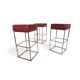 De Sede set of 3 DS 218/55 leather bar stools by Paolo Piva, 2000