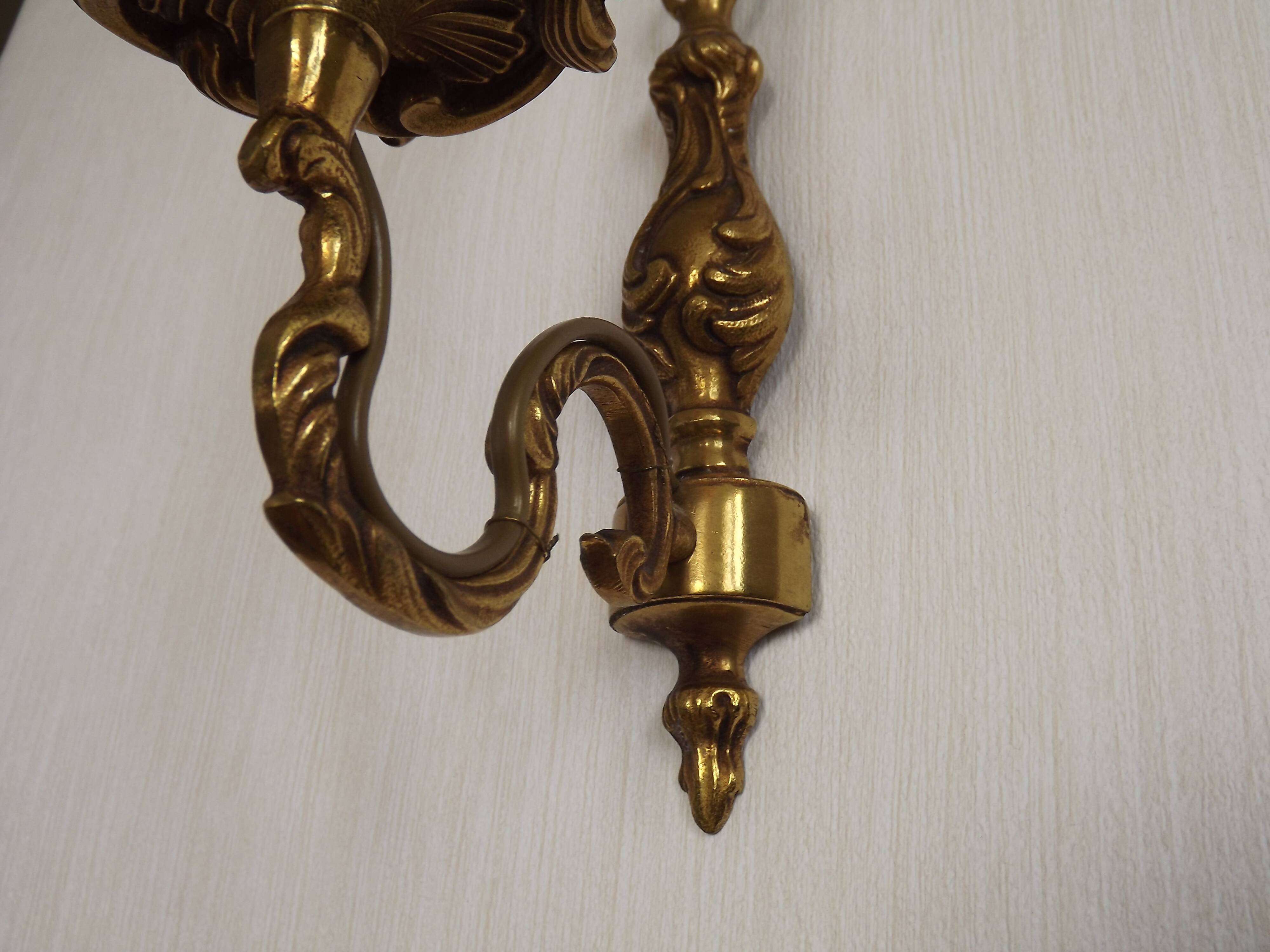 French Bronze Single Wall Sconce  Mid Century Single Light Fixture 5412