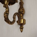 French Bronze Single Wall Sconce  Mid Century Single Light Fixture 5412