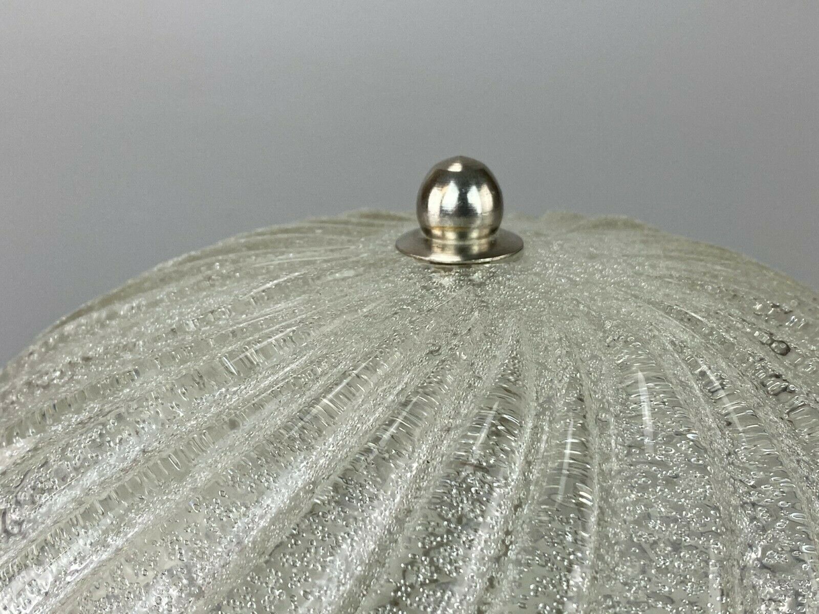 60s 70s Lamp Plafoniere Flush Mount Glass Space Age Design 60s