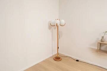 Atomic age floor lamp, vintage hotel lighting, Czechoslovakia 1970s