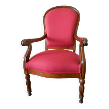 Fauteuil ancien restauré retapissé Louis-Philippe d’époque