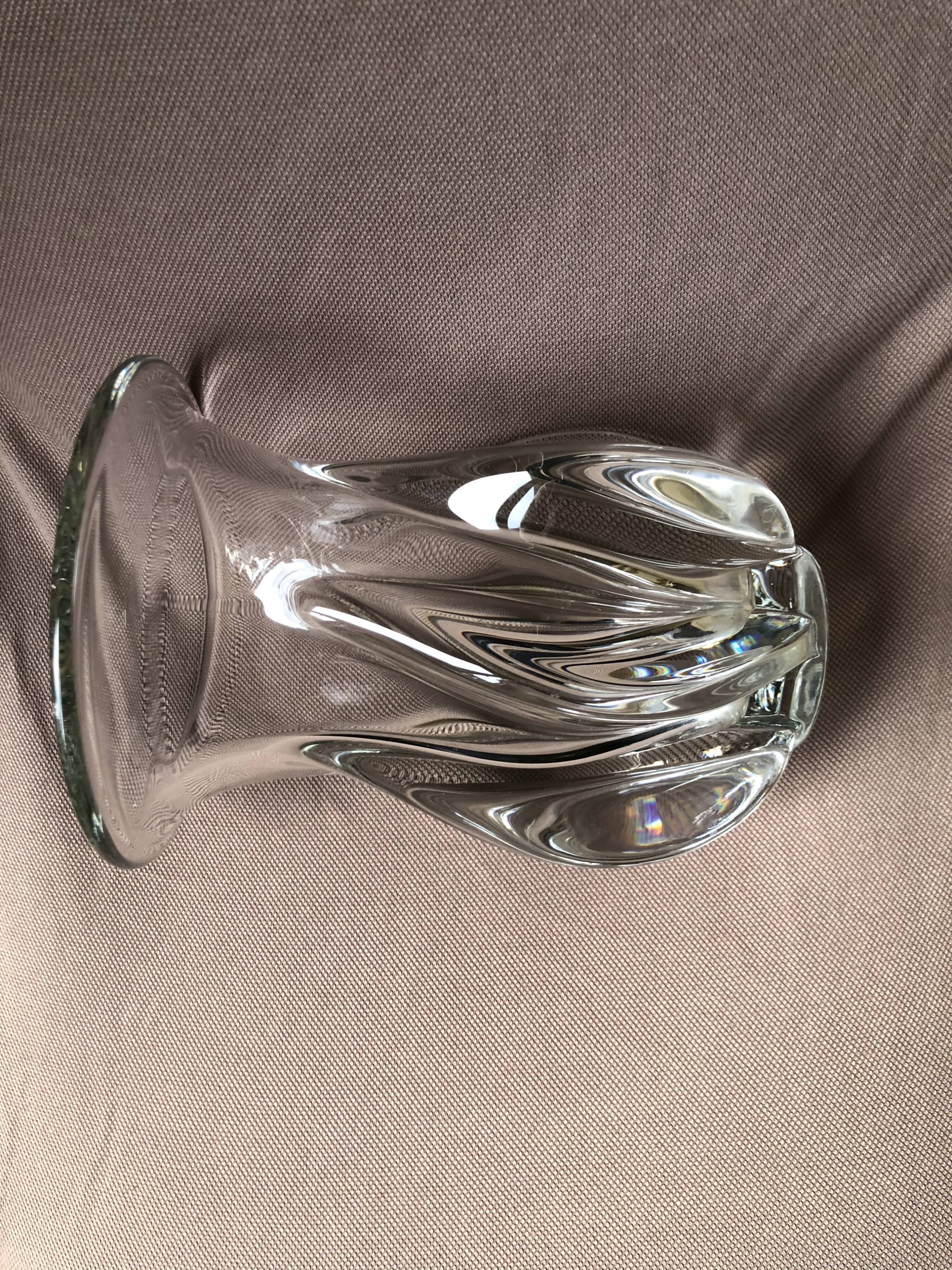 Transparent crystal vase