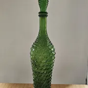 Grande bouteille de liqueur en verre vert Empoli avec bouchon flèche –