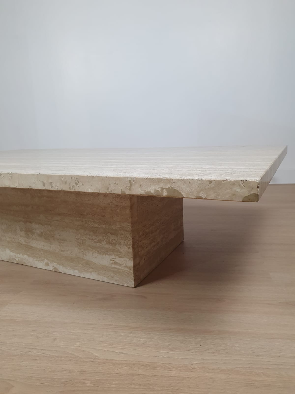 Travertine coffee table